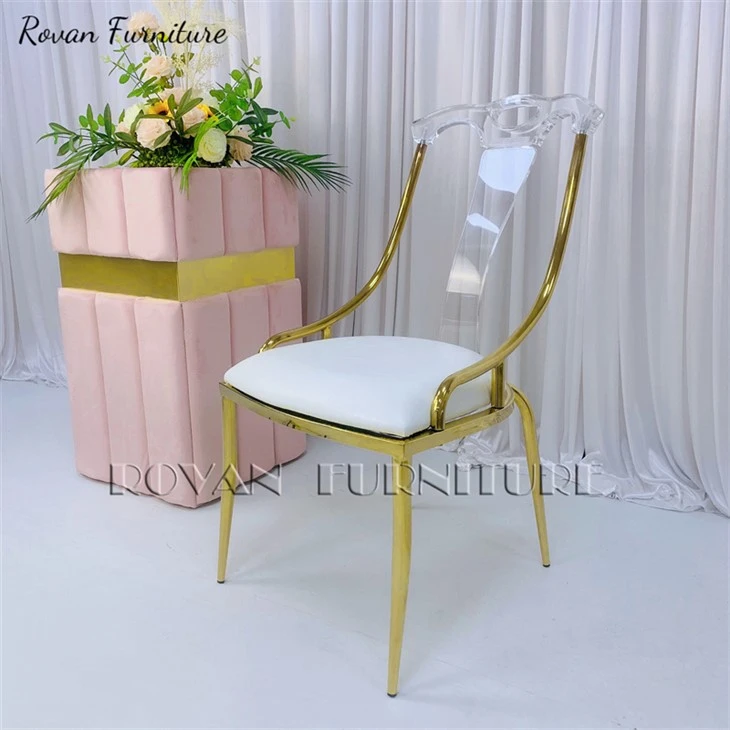 acrylic and gold chair