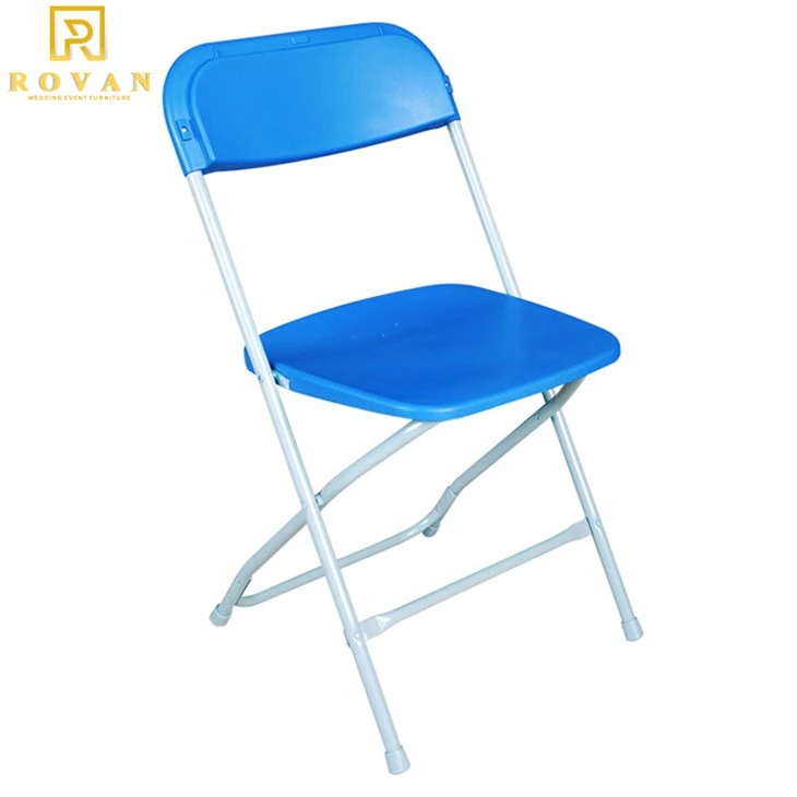 Blue folding chair