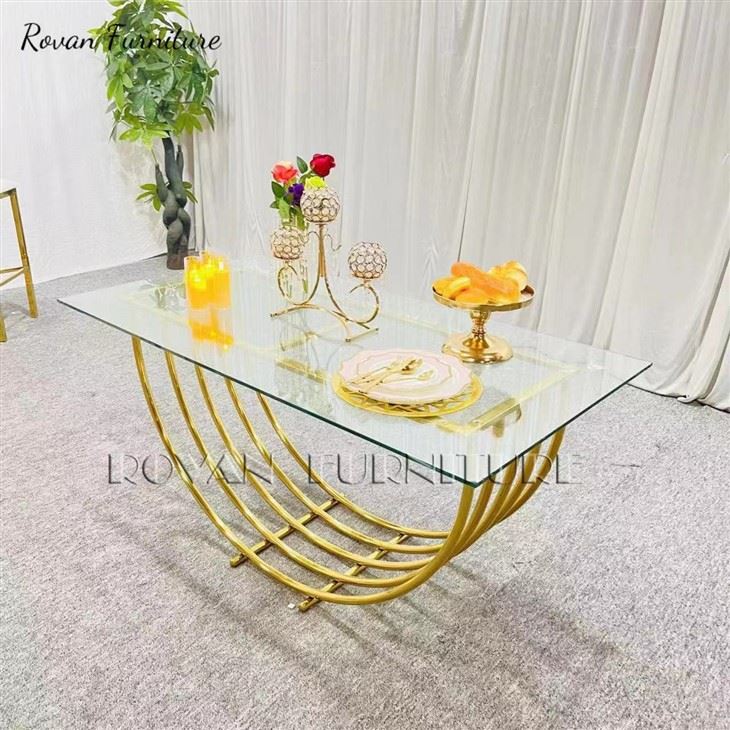 Arch Gold Stainless Steel Wedding Table