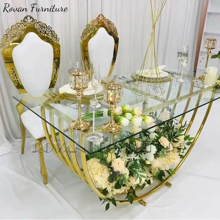 Arch Gold Stainless Steel Wedding Table