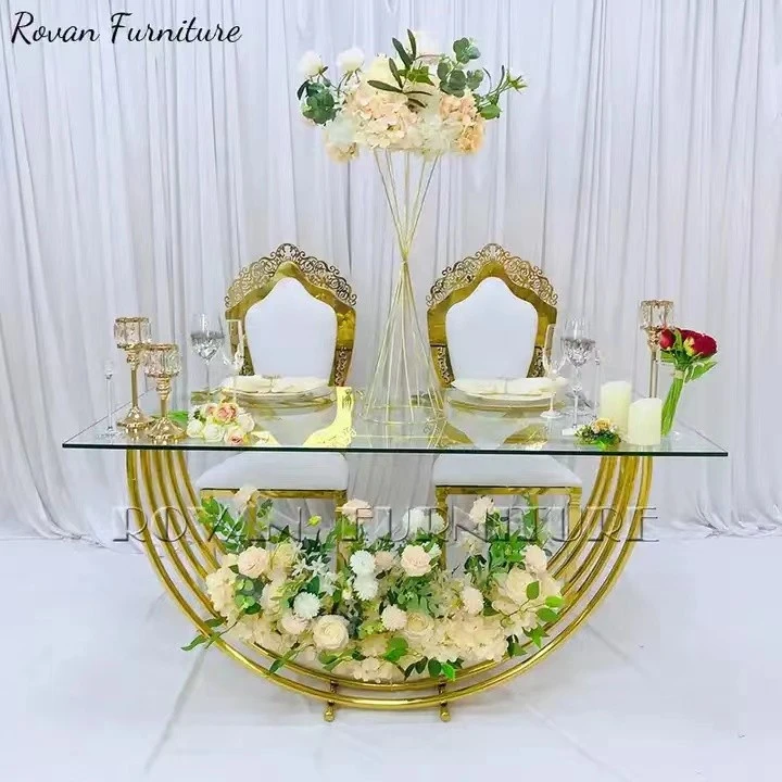 Arch Gold Stainless Steel Wedding Table