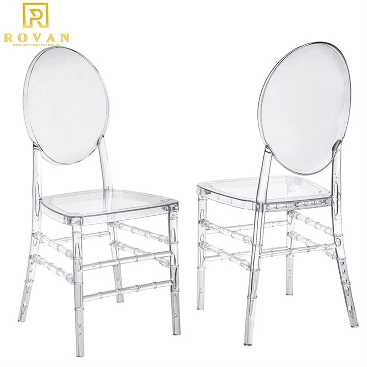 transparent round back chair