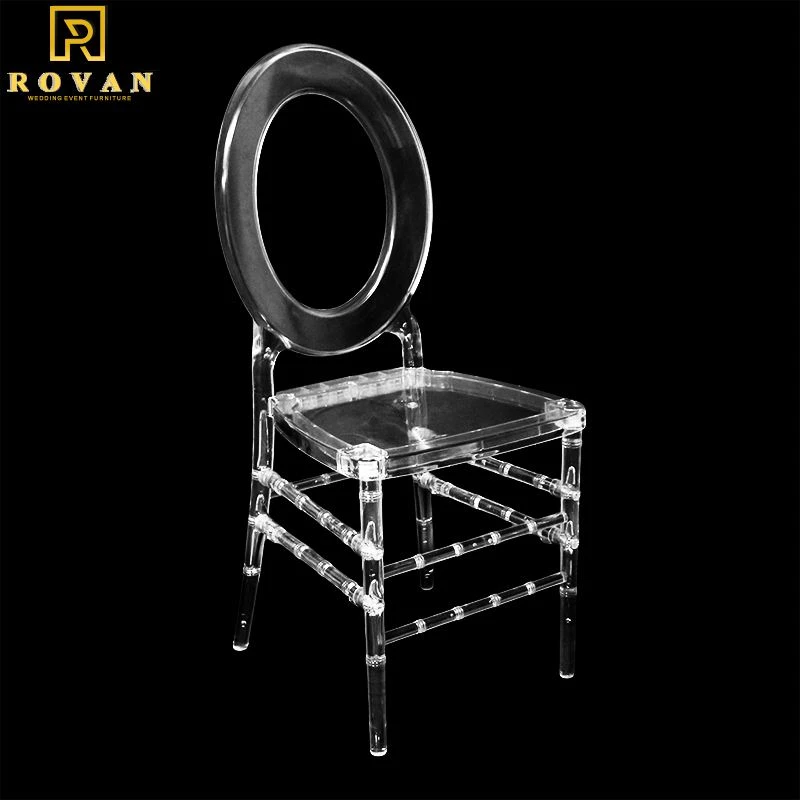 Clear Transparent Plastic O Back Wedding Chair