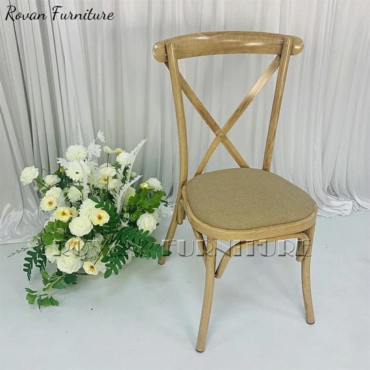 wood grain cross back dining chair