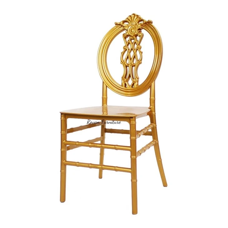 Glossy Pp Resin Gold Wedding Chair suppliers