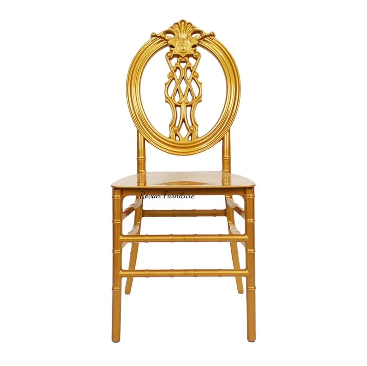 Glossy Pp Resin Gold Wedding Chair