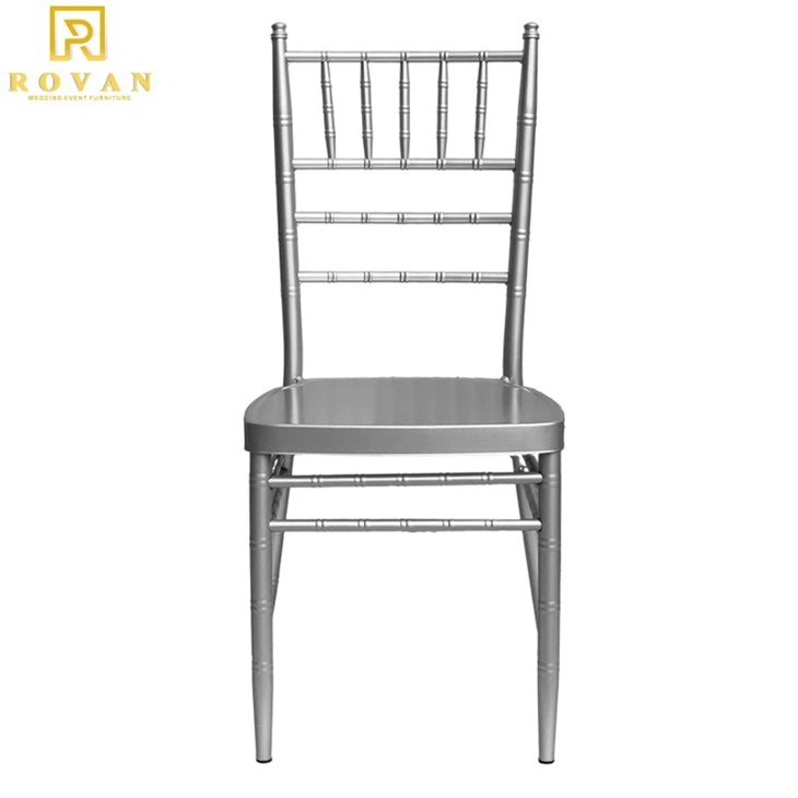 iron chiavari wedding chair silver color