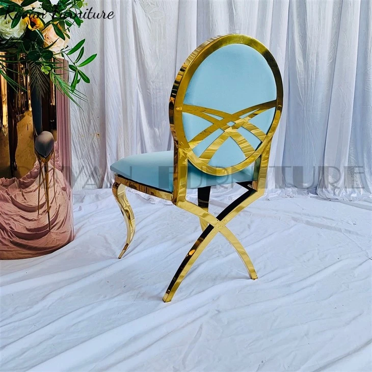 Gold Cross Leg Kids Party Chair