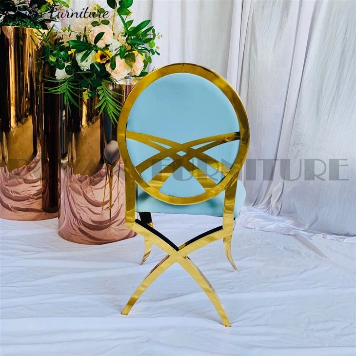 Gold Cross Leg Kids Party Chair