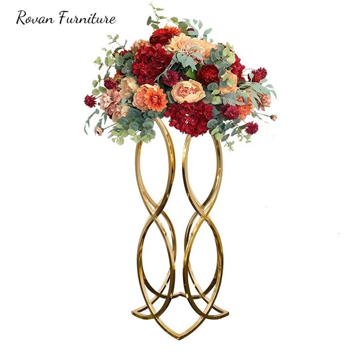 Gold Flower Stand Centerpiece