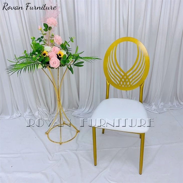 white and gold wedding chairs