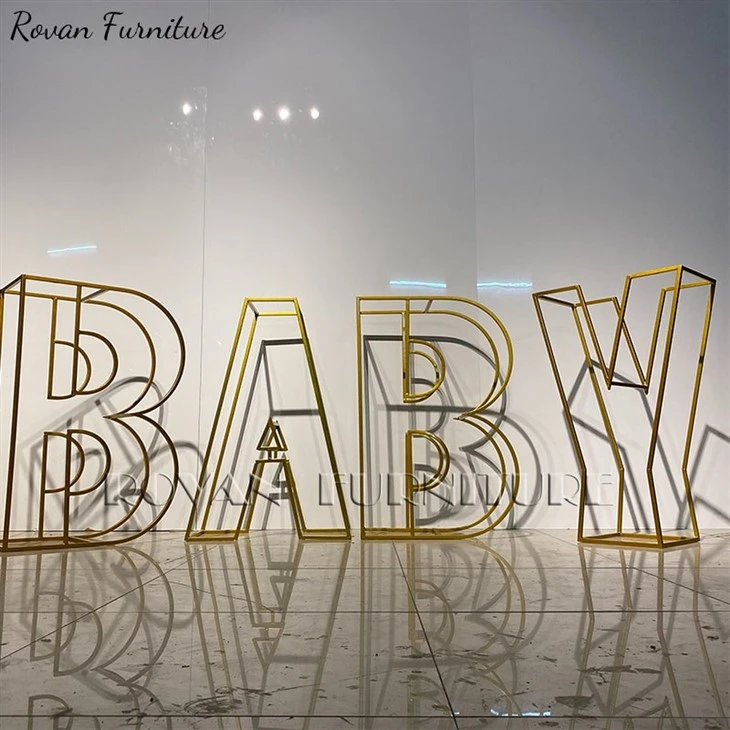 Stainless Steel Party Baby Letter Backdrop