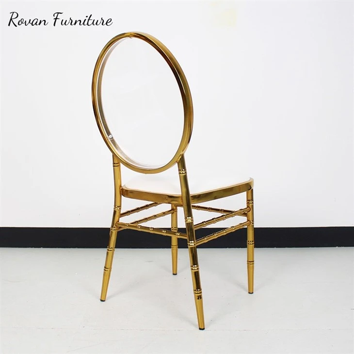 Iron Plating Round Back Wedding Chair