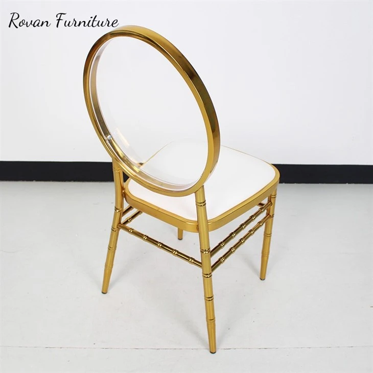 Iron Plating Round Back Wedding Chair
