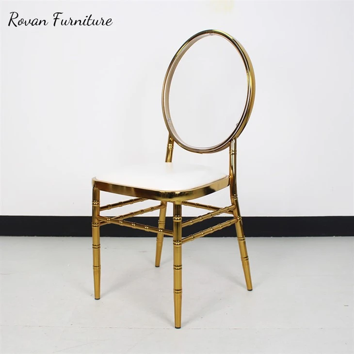 Iron Plating Round Back Wedding Chair