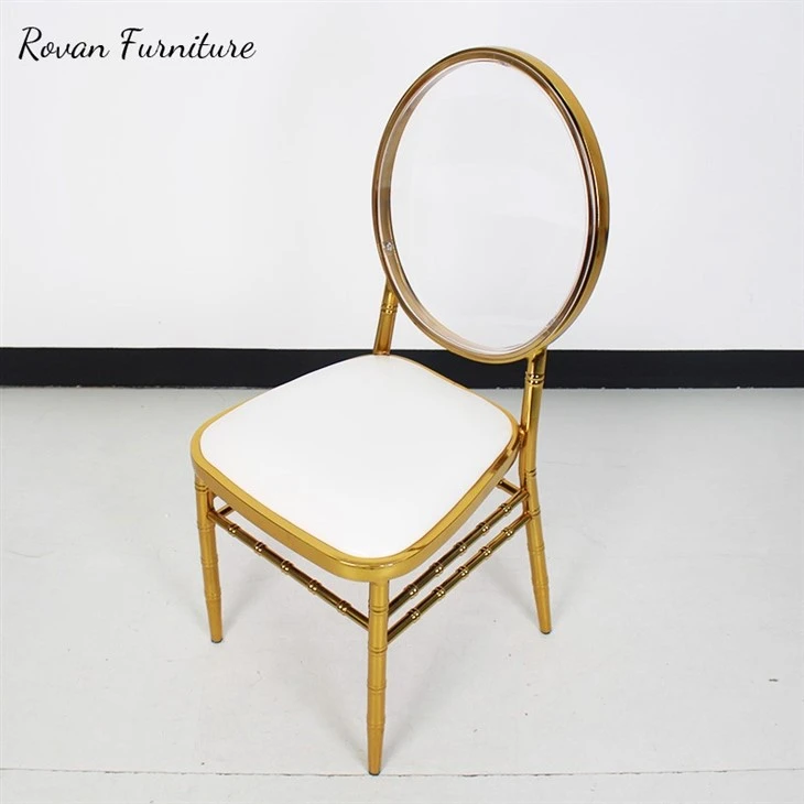 Iron Plating Round Back Wedding Chair