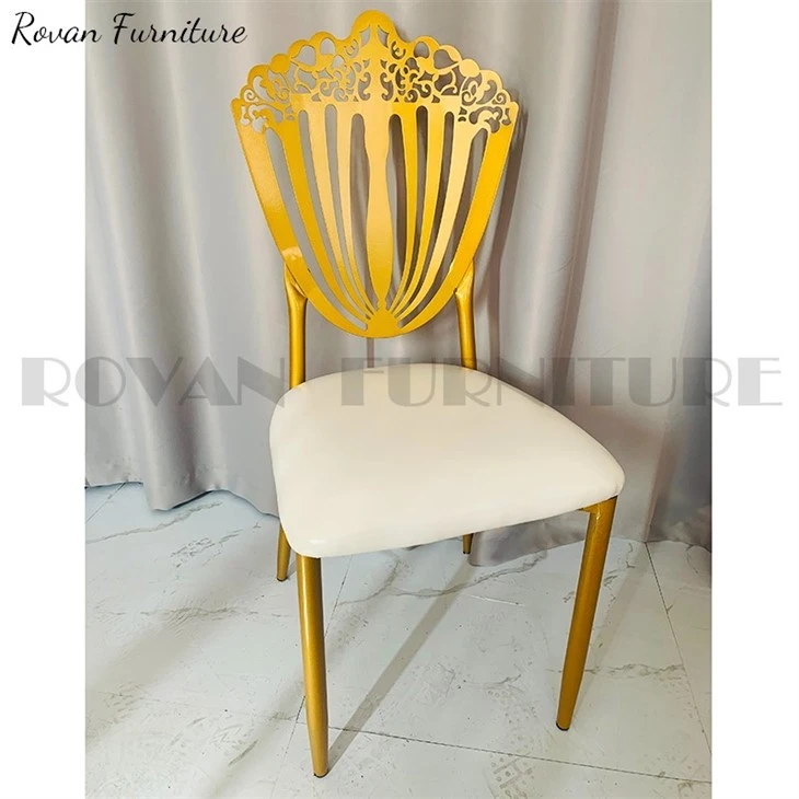 gold flower back wedding chair