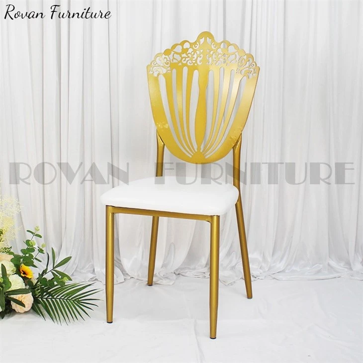luxury iron flower back chair