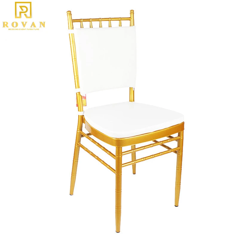 Metal Iron Chiavari Chair With Seat Pad