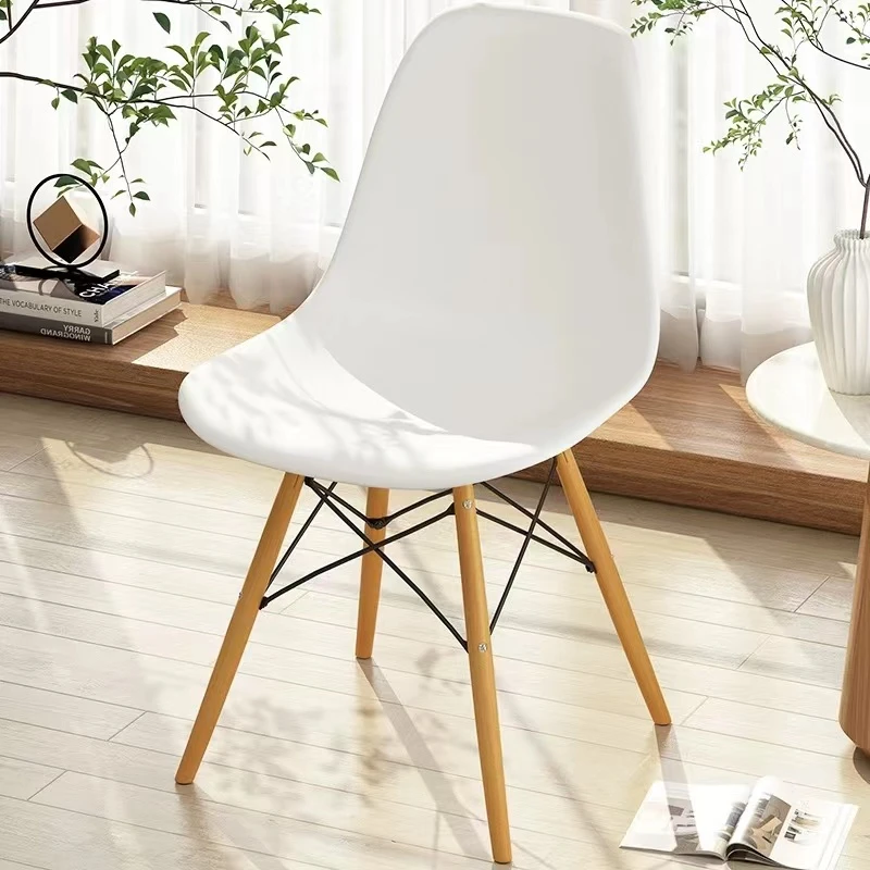 Modern Coloured Armless Plastic Dining Chairs