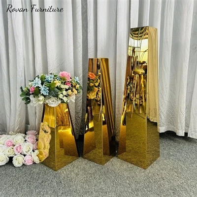 New Arrival Gold Stainless Steel Flower Stand
