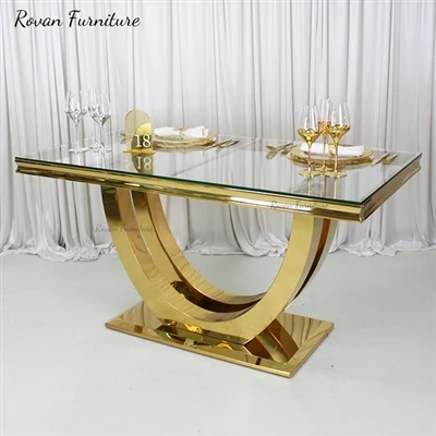 New Arrival Stainless Steel Bride And Groom Table