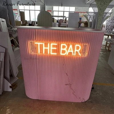 New Arrival Pvc Bar Table With Led Lights