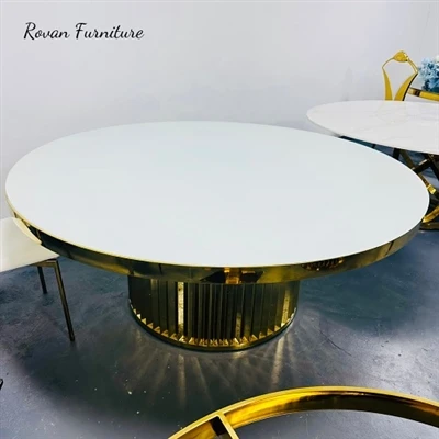New Arrival Stainless Steel Round Cake Table Dining Table