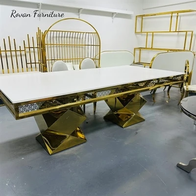 New Arrival Stainless Steel Rectangular Wedding Table