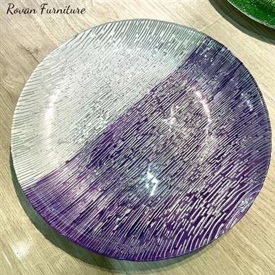 New Arrival Double Color Glass Charger Plate