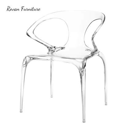 New Arrival Pc Resin Clear Chair With Armrest