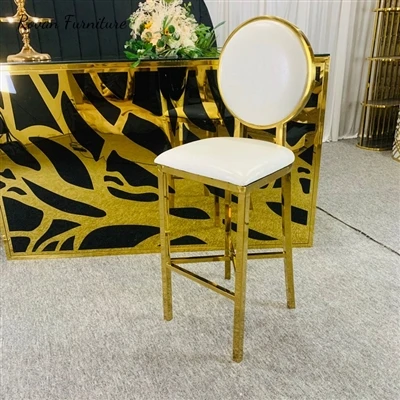 New Arrival Stainless Steel O Back Bar Chair