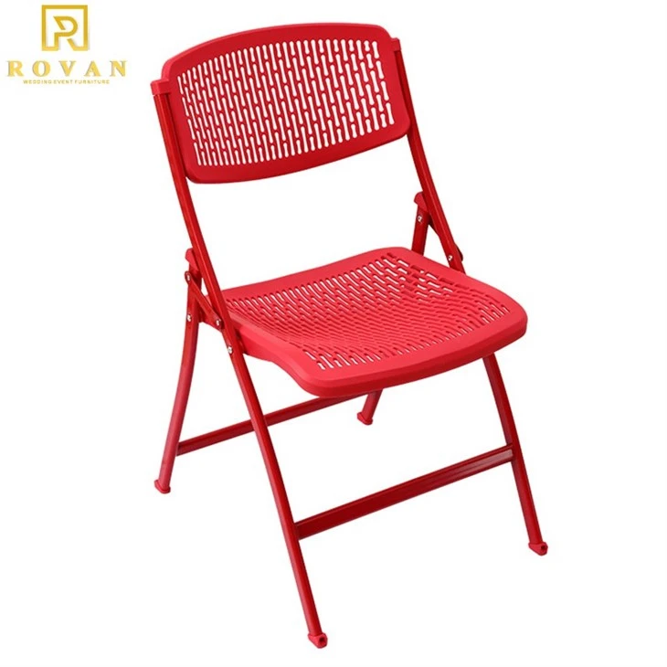 iron and plastic folding chair