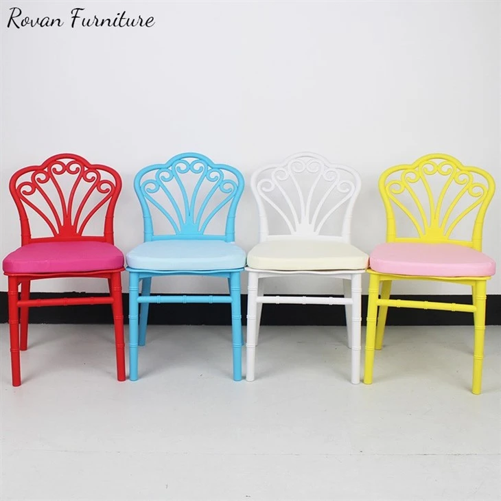 Pp Resin Flower Back Kids Chair