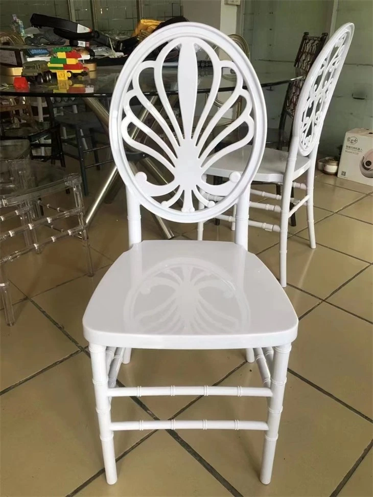 white flower chair