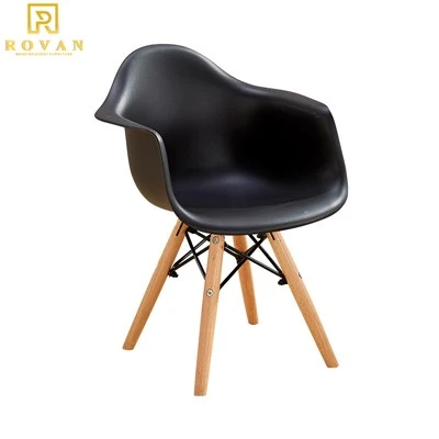 Armrest Wood Leg Plastic Kid Chair