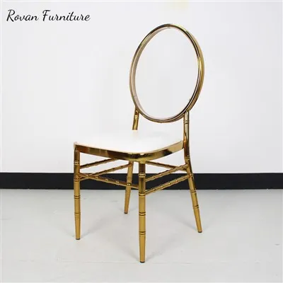 Iron Plating Round Back Wedding Chair