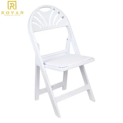Resin Plastic Fan Back Folding Chair