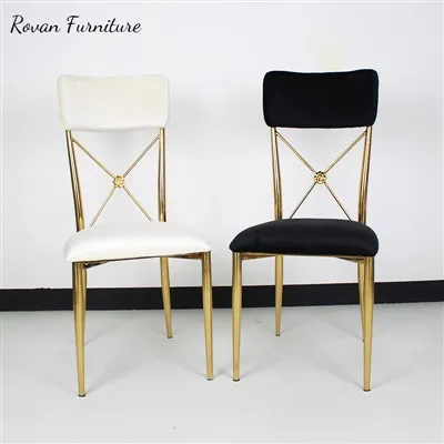 Stainless Steel Cross Back Chair