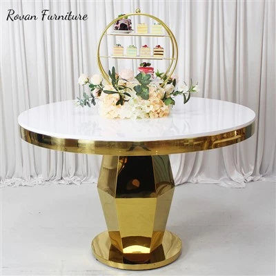 Wedding Gold Stainless Steel Event Dining Table