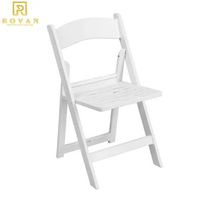 productcate-1-1 White Resin Folding Garden Chair with Slatted Seat