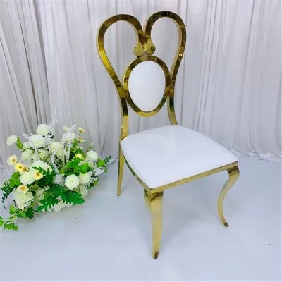 White Velvet Gold Metal Frame Dining Chair