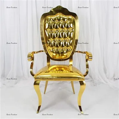 Wholesale Gold Wedding Stainless Steel Bridal Chairs