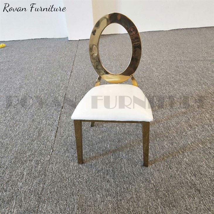 Stainless Steel Gold O Back Kid Chair