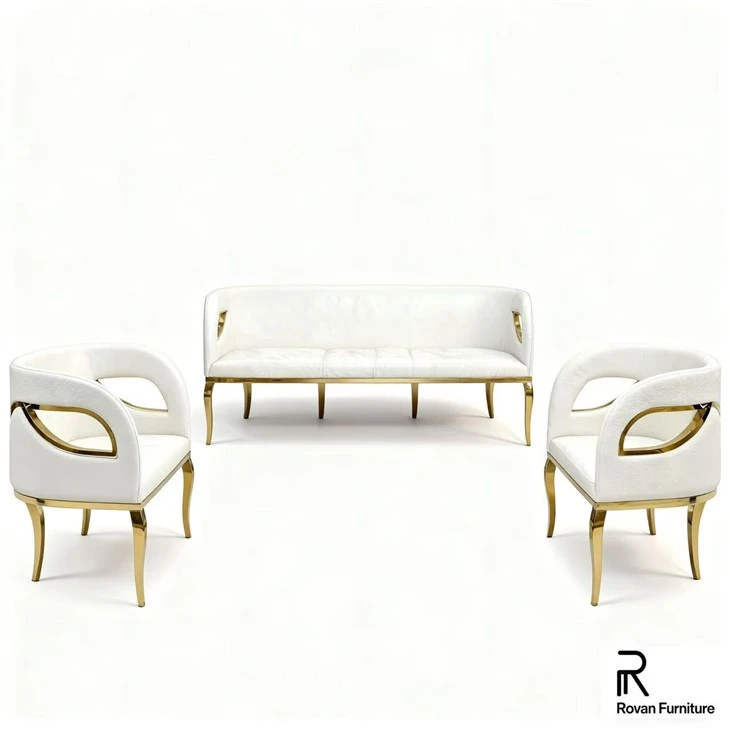 Stainless Steel Gold Wedding Sofa Set best