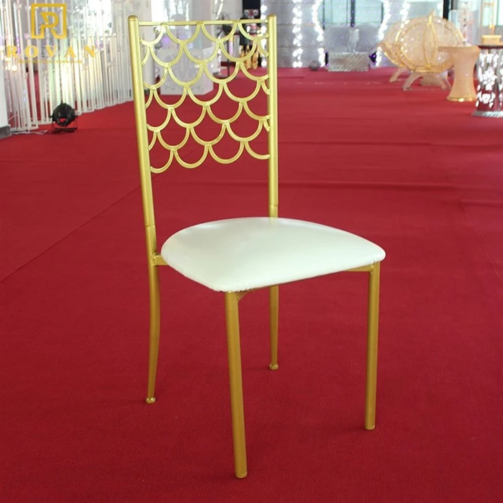 wedding fish scales metal chair