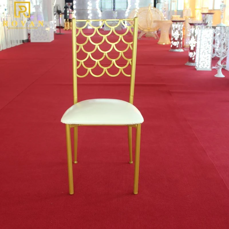 Wedding Gold Fish Scales Metal Chair