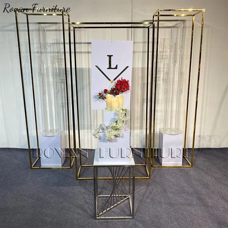 Wedding Gold Stainless Steel Backdrop Set