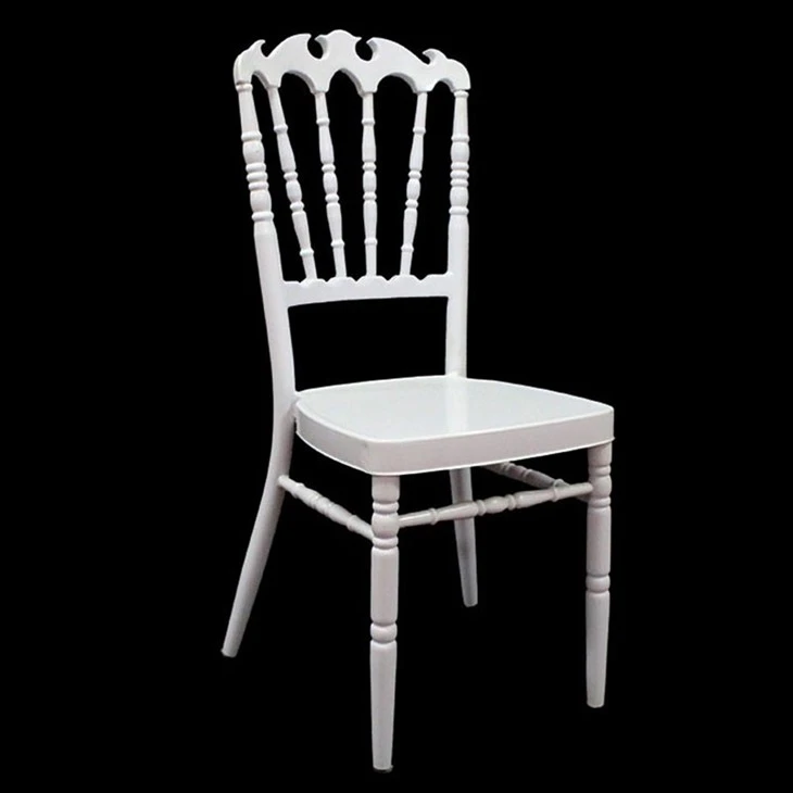 white napoleon wedding chair