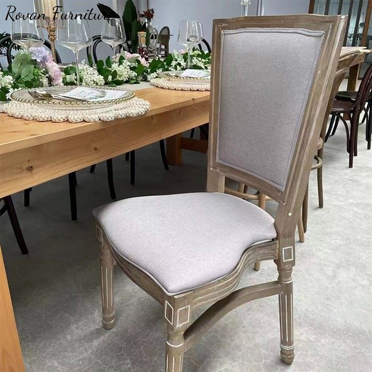 Wood upholstered square back chair